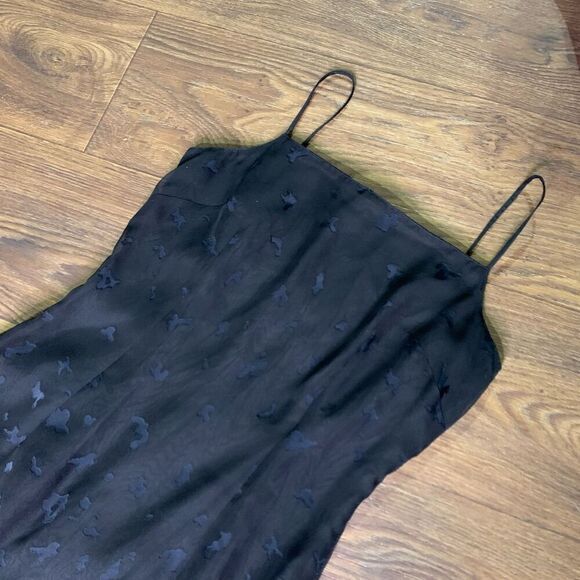 Y2k Black spaghetti strap dress two-tone print design‎ from Japan - Picture 7 of 12